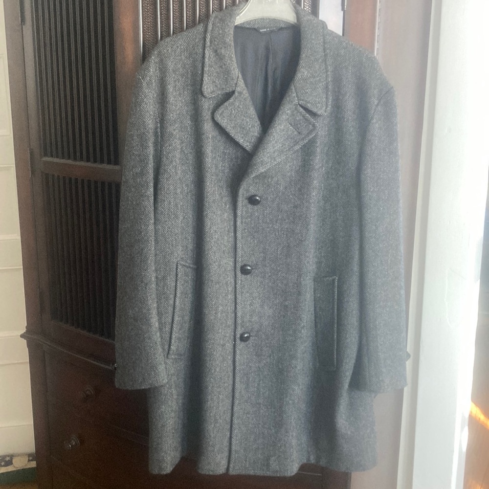 Imperial By Haggar Gray Wool Coat